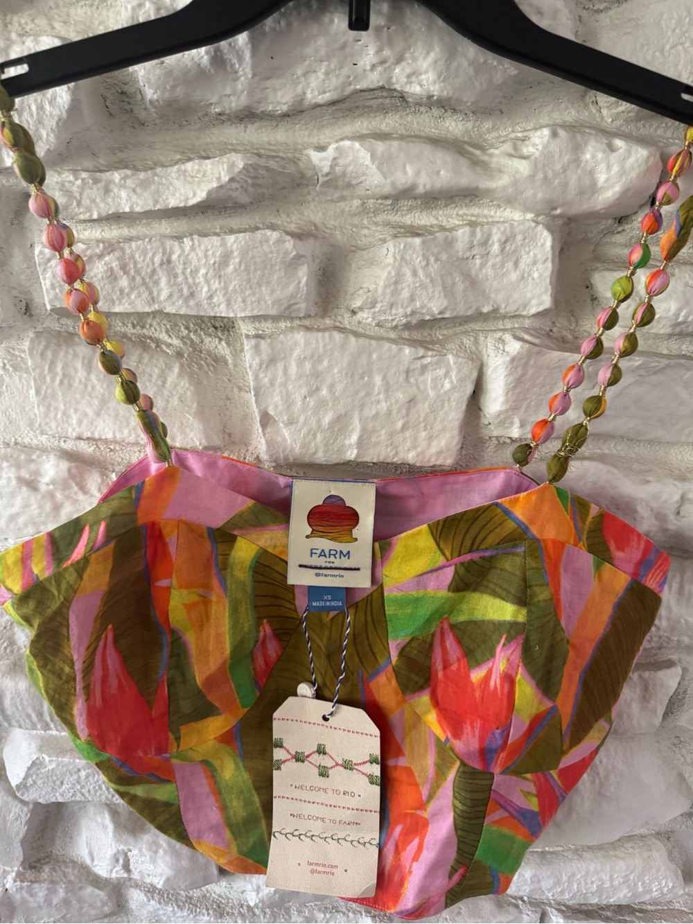 Farm Rio x Anthropologie structured crop top